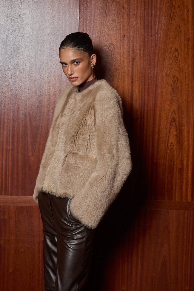 FUTRO TOSKANA W KOLORZE NATURALNEGO BEŻU