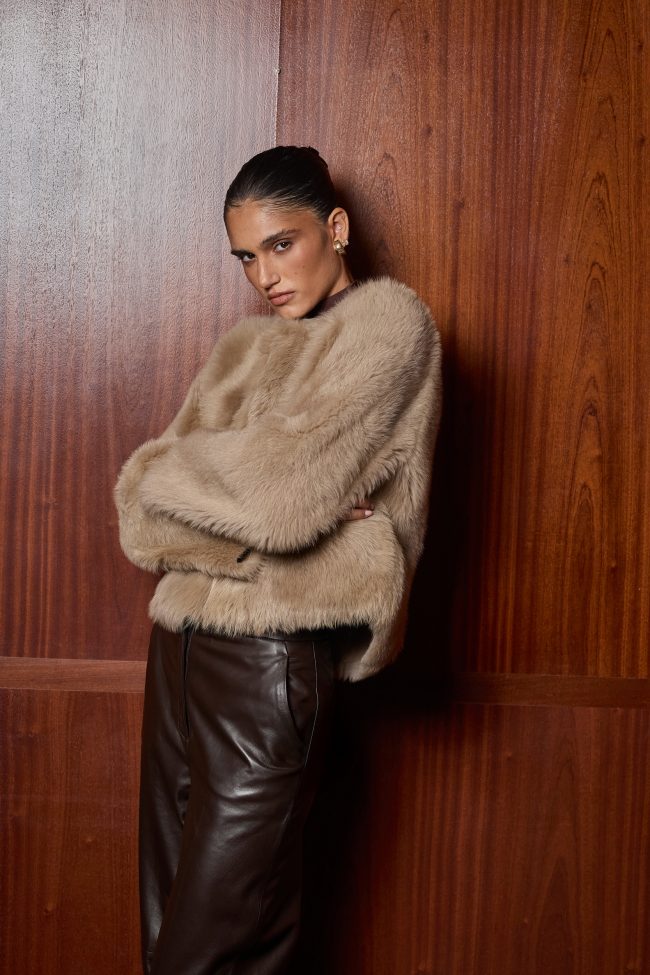 FUTRO TOSKANA W KOLORZE NATURALNEGO BEŻU