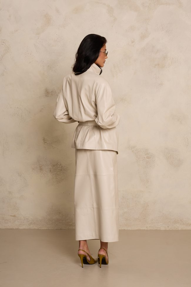 SKÓRZANA KURTKA KELLY CREME