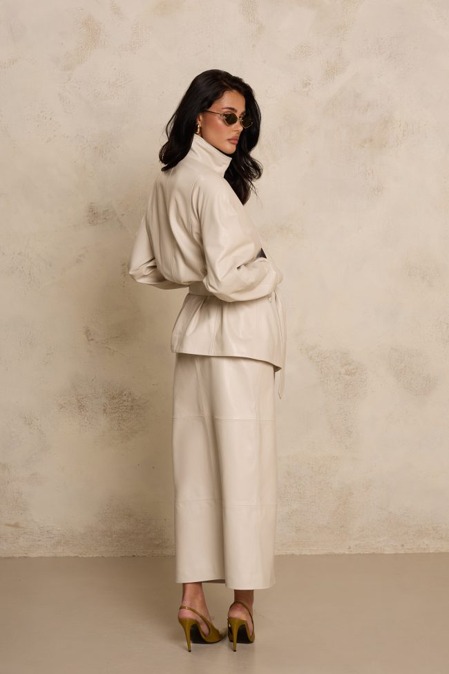 SKÓRZANA KURTKA KELLY CREME