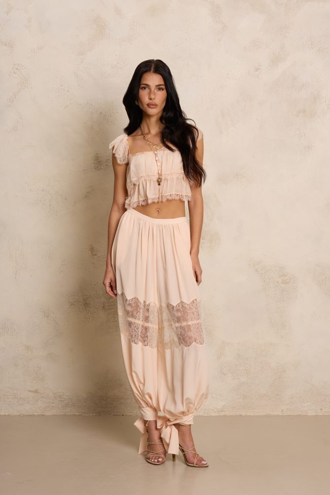 JEDWABNE SPODNIE ROSSY